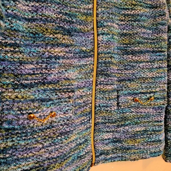 Drapers & Damon's Women Metallic Tweed Jacket Size PXS - Picture 5 of 6